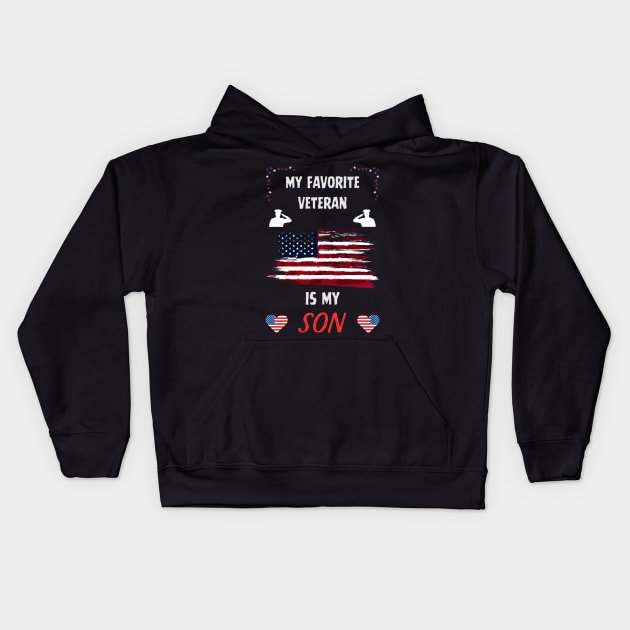 veteran son Kids Hoodie by vaporgraphic